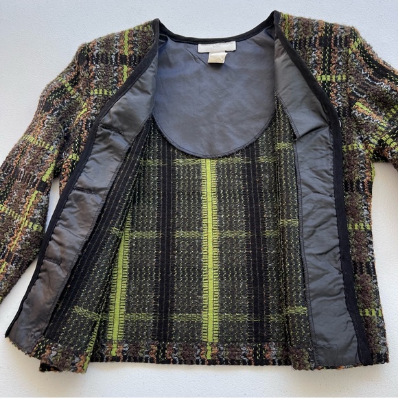 Petite Sophisticate & Co Vintage Boucher Tweed Jacket Green Black Petite Small - Picture 5 of 11